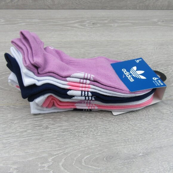 Adidas Active No Show Socks Womens Size Large (6 Pairs) Multi Color Pack NEW - Picture 11 of 13